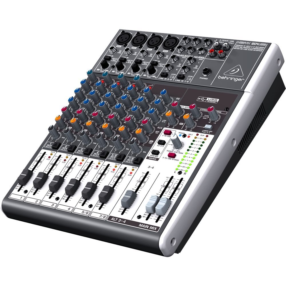 Behringer Xenyx 1204USB USB Mixer with Behringer HA400 Headphone Amp